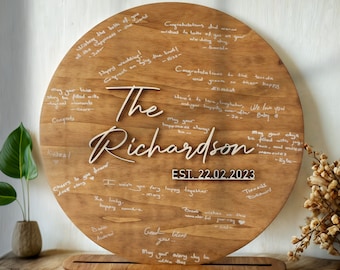 Personalized Wedding Guestbook, Wood Wedding Guest Book, Guestbook Alternative, Custom Wedding Guest Book Decor, Layered Wood Wedding Sign