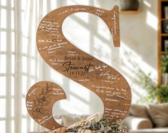 Personalized Wedding Letter Guest Book Wooden Sign, Personalized Wedding Letter Guest Book, Wedding Decor, GuestBook, Wedding Decor