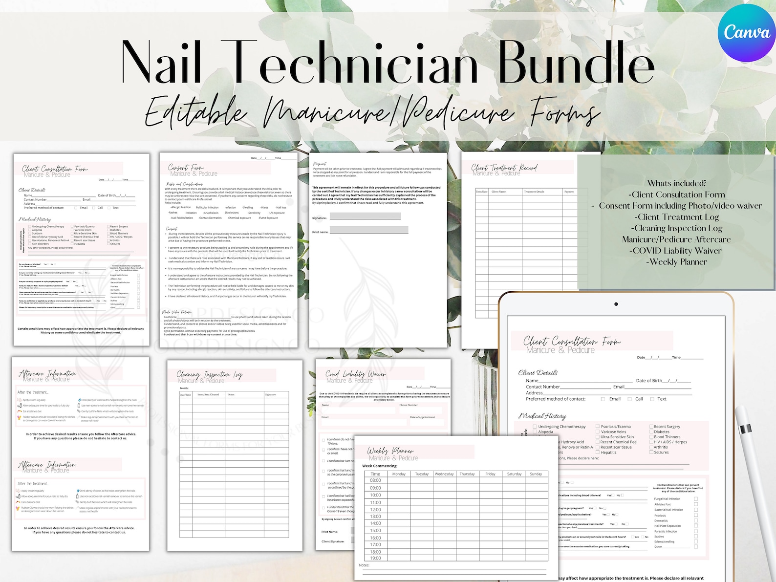 Nail Consultation Form Nail Technician Form Client Intake Etsy Ireland nail-consultation-form-nail-technician-form-client-intake-etsy-ireland
