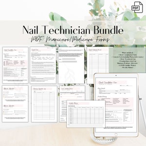 Modulo PDF per consulenza unghie, modulo per onicotecnico, modulo per assunzione clienti, modulo per manicure, pedicure, salone e spa