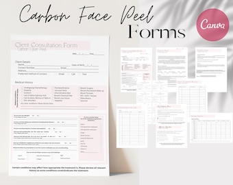 Carbon Laser Peel, Consent Form, Consultation Form, Treatment Record, Pre-treatment Advice, Aftercare Advice