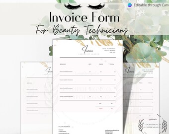 Invoice Template, Business Invoice, Printable Invoice, Editable Invoice, Receipt Template, Invoice Form, Invoice template Download, Canva