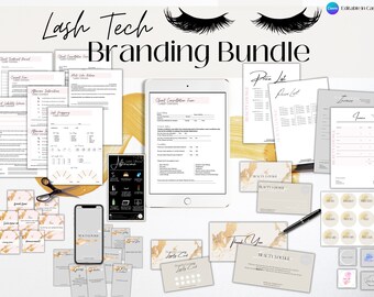 20+ Lash Tech Branding Bundle, Eyelash extension Bundle, Canva Template Kit, Lash Client Forms, Instagram Templates, Consultation Forms