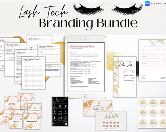 Lash Tech Branding Bundle, Eyelash extension Bundle, Canva Template Kit, Lash Client Forms, Instagram Templates, Consultation Forms