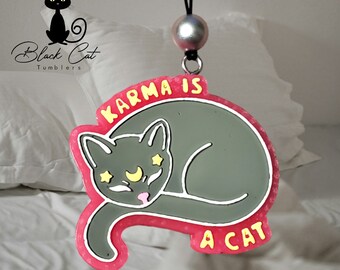 Karma Is A Cat Car Freshie