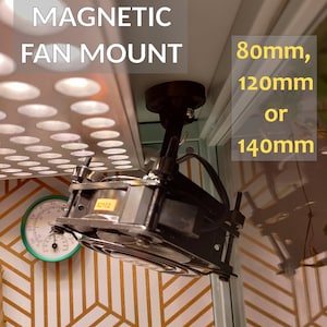 Ikea greenhouse magnetic fan mount (80mm, 120mm or 140mm) *THE ORIGINAL! *