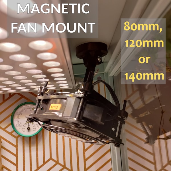Ikea plant greenhouse magnetic fan mount (80mm, 120mm or 140mm) *THE ORIGINAL! *