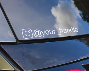INSTAGRAM STICKER DECAL | 2 x stickers with your instagram handle | car sticker with instagram name | different colors | car decal