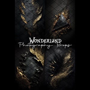 BLACK & GOLD Textures Collection I - Digital Photography Backdrop - Jpeg Files