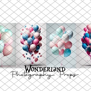AMAZING FLOATING Balloons - Collection III Reveal Gender- Digital Effect For Photography - Jpeg Files