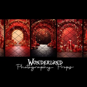 RED CHRISTMAS - Collection III - Digital Photography Backdrop - Jpeg Files