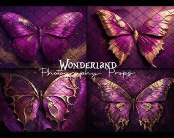INCREÍBLES alas de MARIPOSA - Colección II - Telón de fondo de fotografía digital para recién nacidos - Archivos Jpeg