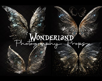 PRECIOUS FAIRY Wings - Colección II - Telón de fondo de fotografía digital para recién nacidos - Archivos Jpeg