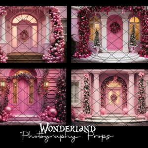 PINK CHRISTMAS - Collection I - Digital Photography Backdrop - Jpeg Files