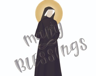 Heilige Faustina Kowalska | Katholischer Heiliger Kunstdruck