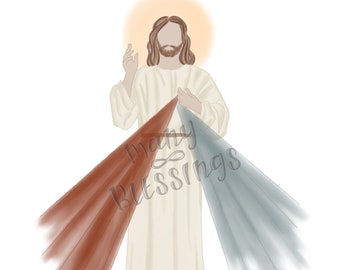 Divine Mercy Jesus | Catholic Christian Religious Art Print