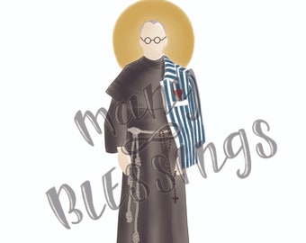 Saint Maximilian Kolbe | Catholic Saint Art Print