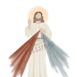 Divine Mercy Jesus | Catholic Christian Religious Art Print