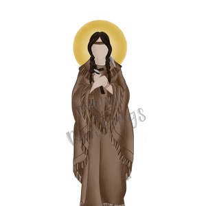 Heiliger Kateri Tekakwitha | Katholischer Heiliger Kunstdruck