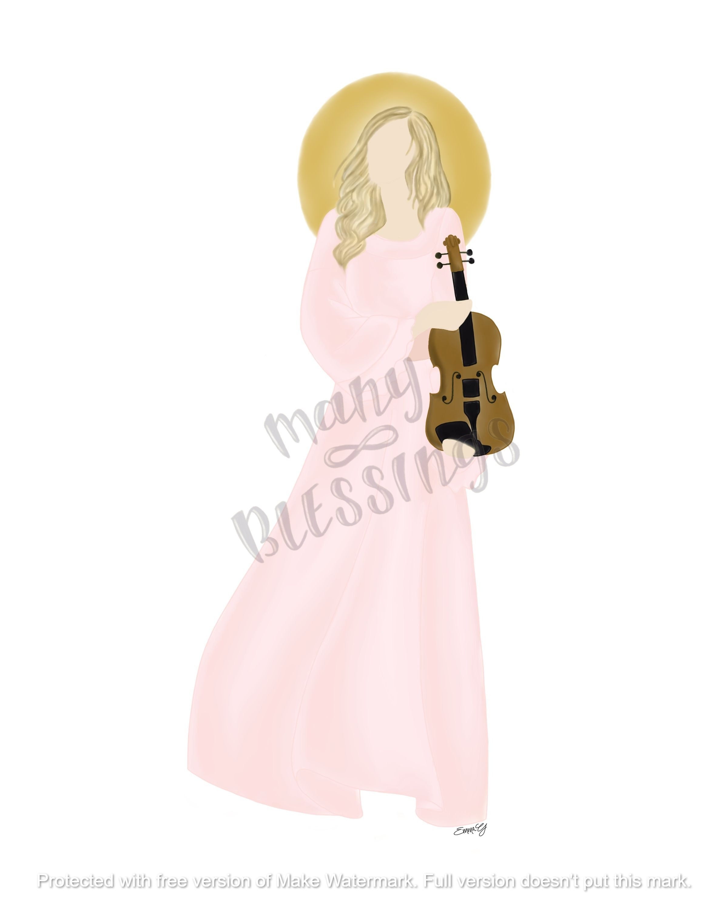 Saint Cecilia | Catholic Saint Art Print - Etsy