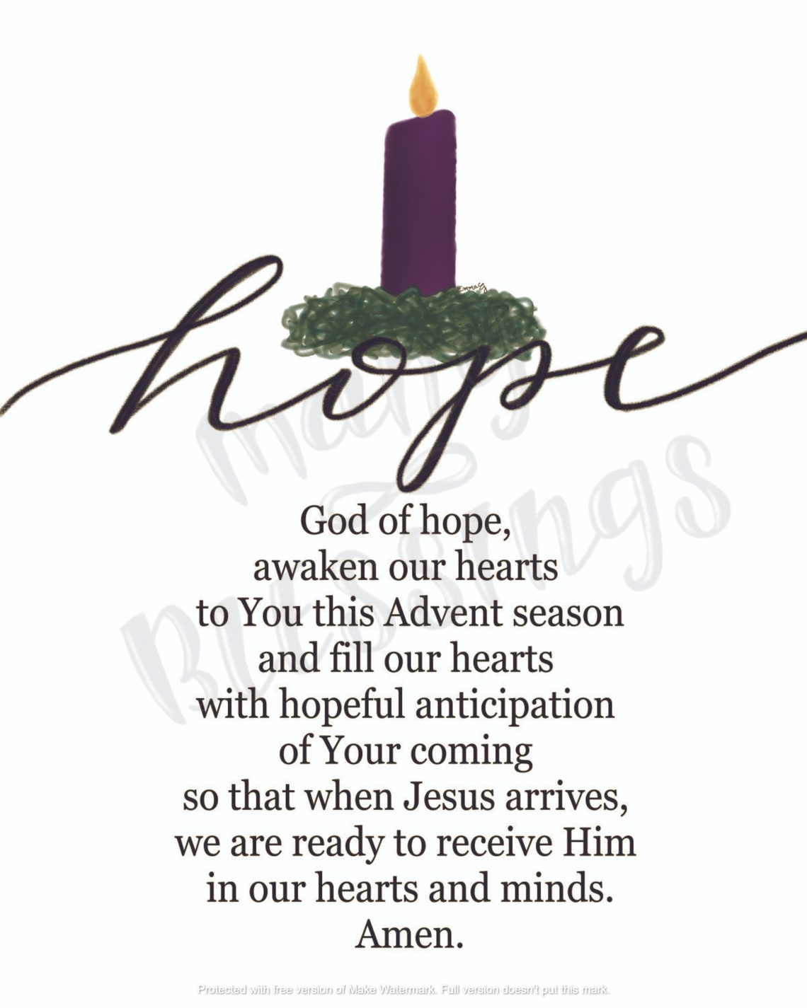 Advent Wreath Prayers Four Print Bundle Catholic Christian Etsy