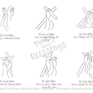 Stations of the Cross | Catholic Christian Religious Lenten Art Print