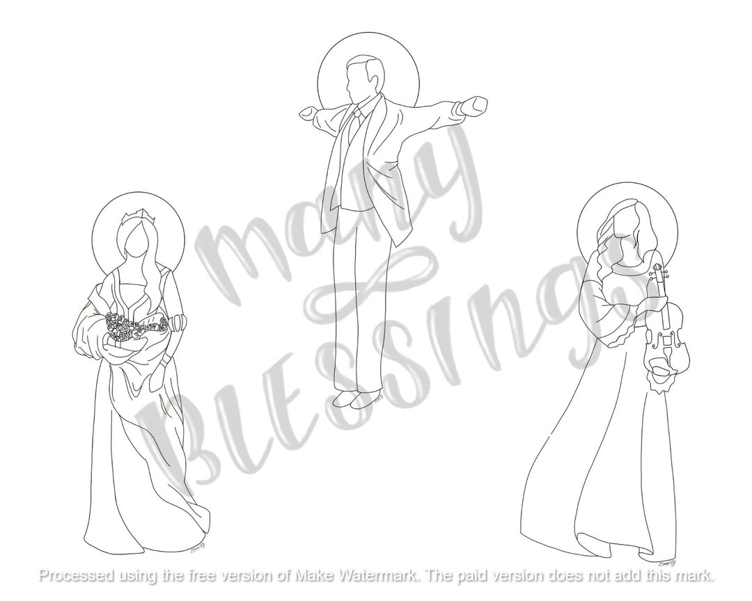 November Saint Coloring Pages - Etsy