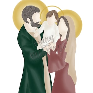 Heiligen Joachim, Maria und Anne | Katholischer Heiliger Kunstdruck