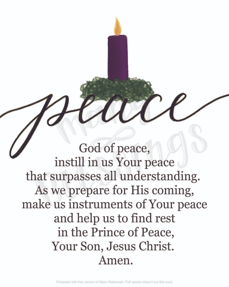 Advent Wreath Prayers Four Print Bundle Catholic Christian Etsy