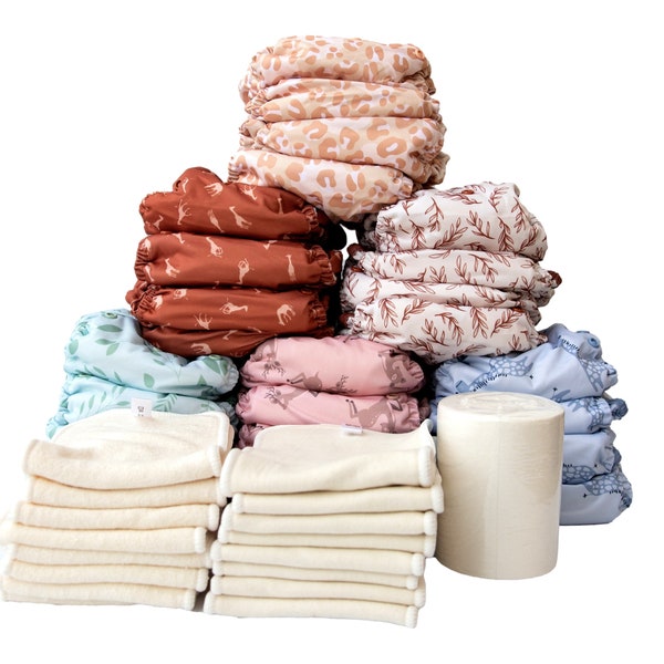 All-In-One Washable Diapers - Starter Pack - 24 Diapers