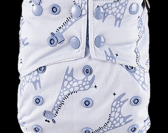 Pocket diaper | Blue Giraffe