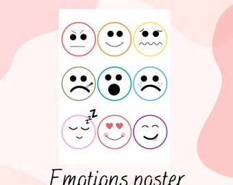 Feelings Poster Kids, Homeschool, Classroom Decor, Montessori ...