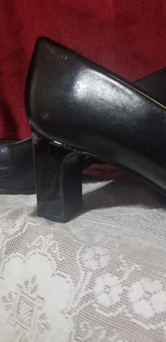 Etienne Aigner Classic Black Leather Pumps - image 3