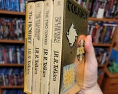 J.R.R. Tolkien Lord of the Rings Paperback Books Box Set - The Hobbit - All Four Books in Gold Box - 1978