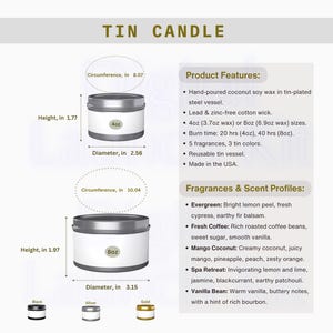 Vela de lata Mockup I Velas de lata I Gráfico de lata I Vela de maquete I Tabela de tamanhos de velas I Vela de coco perfumada I Tabela de rótulos de velas de lata I Coco
