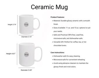 Guía de tallas de tazas de cerámica para café: Tabla de 11 oz y 15 oz (Descarga digital)
