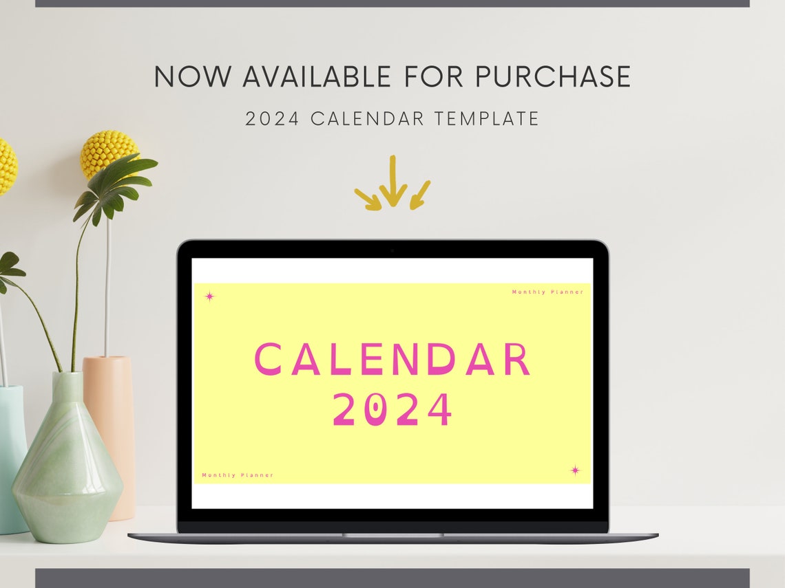2024 Printable Calendar Editable 2024 Calendar/ Horizontal Calendar