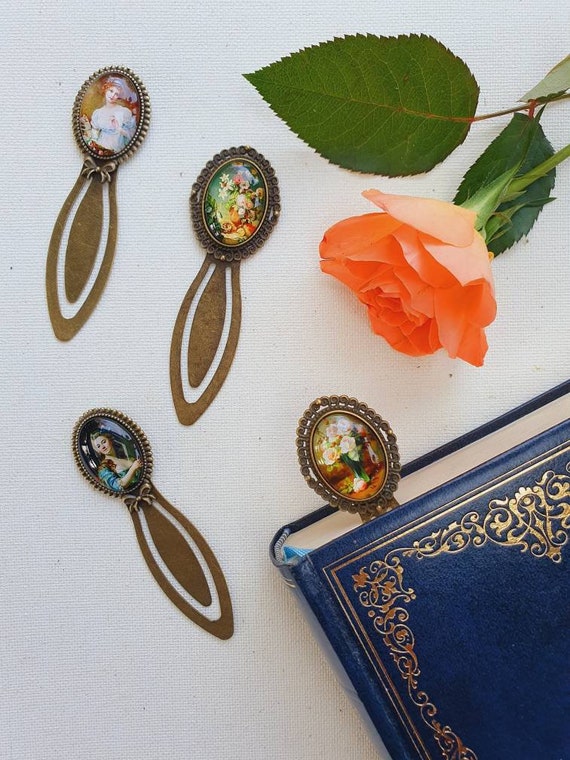 Vintage Metal Bookmarks With Shabbychic Floral Pattern Etsy