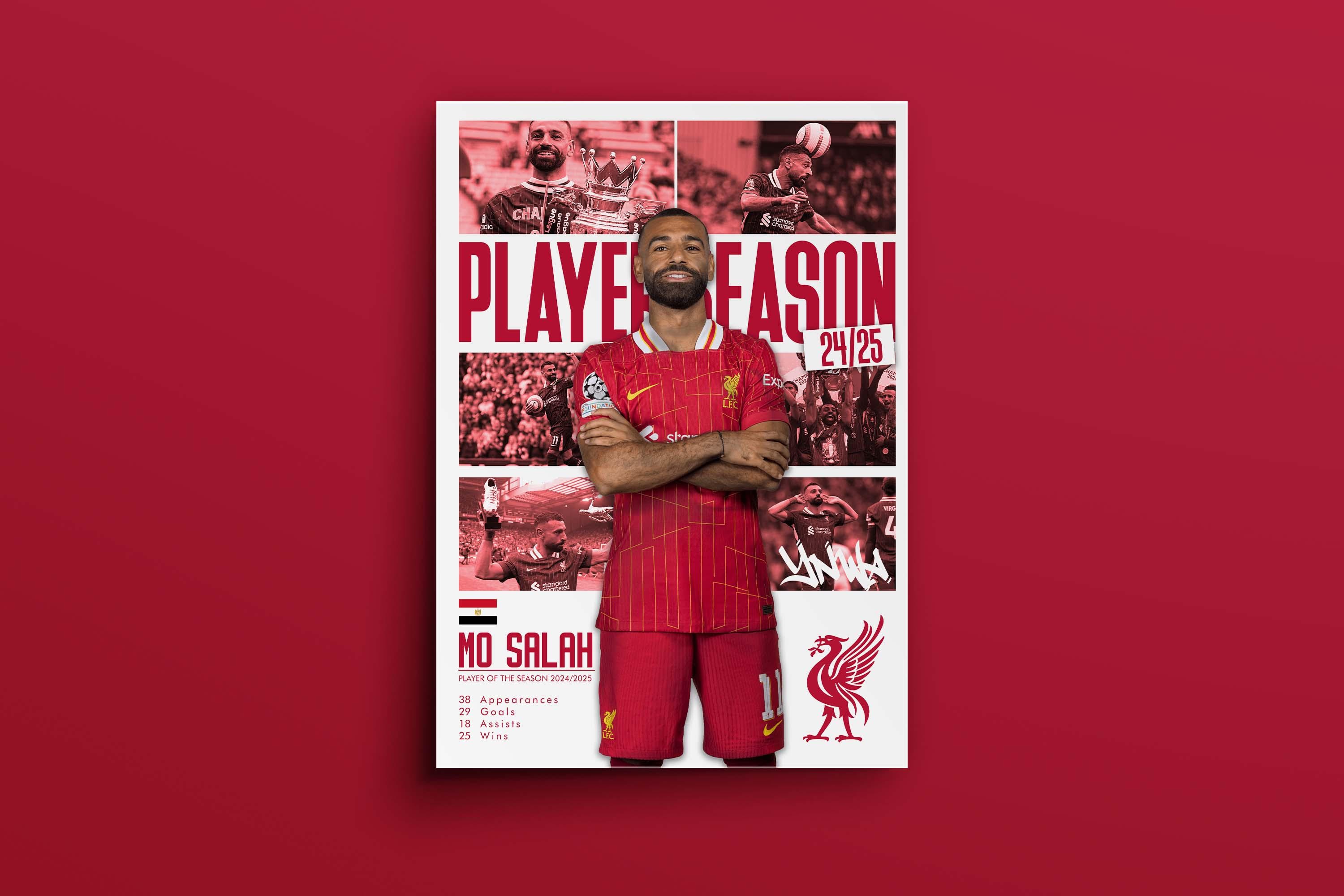 モハメド・サラー リバプールFC ポスター：エジプト王サッカーアート