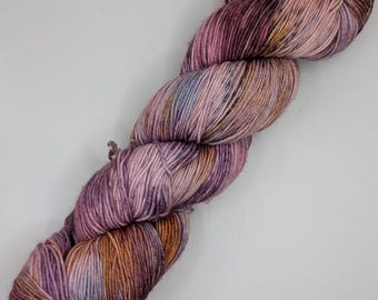 Sock Yarn; hand dyed; 75 superwash merino 25 nylon; fingering weight
