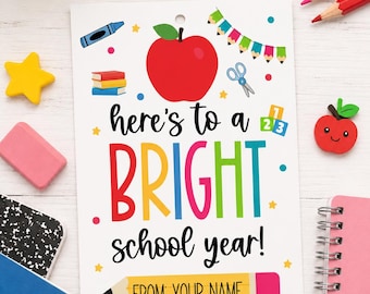 Back to School Gift Tags: Apple/Pencil Design (Instant Download PDF)