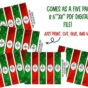 Christmas Countdown Chain, Christmas Scripture Countdown, Christian ...