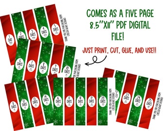 Christmas Scripture Countdown Chain: Christian Advent Activity (Printable PDF)