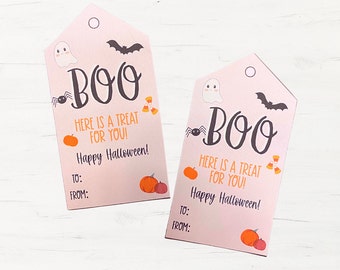 Halloween Gift Tags, Printable BOO Design (PDF Download)