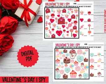 Valentine's Day I Spy Game: Kids Printable Activity (PDF)