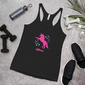 White Pony Damen Racerback Tank - Weiche Grunge Vintage Ästhetik