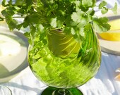 Large decorative green glass