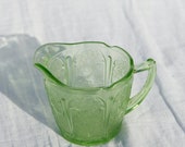 Floral print glass pouring jug