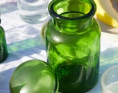 Large glass jar with bubble lid