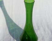 Green glass vase